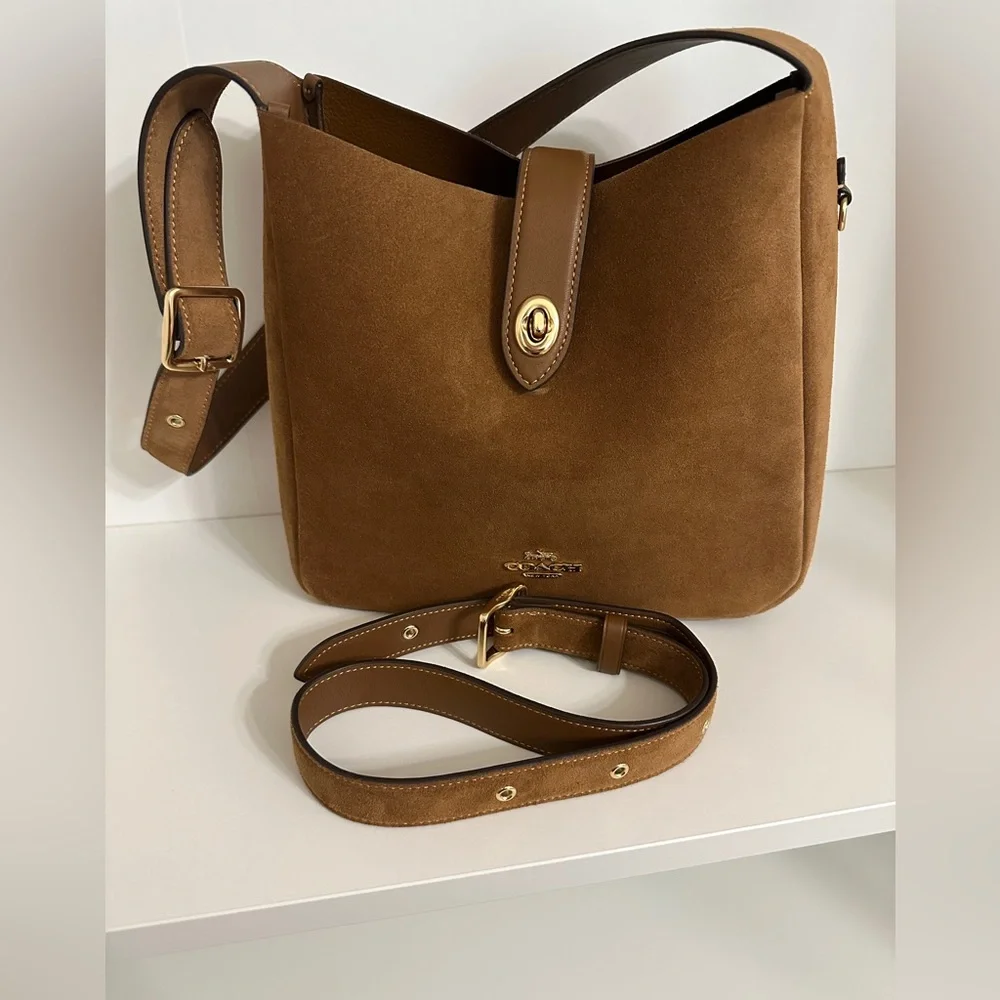 Coach Hadley Convertible Crossbody Bag In Suede - Picture 4 of 8